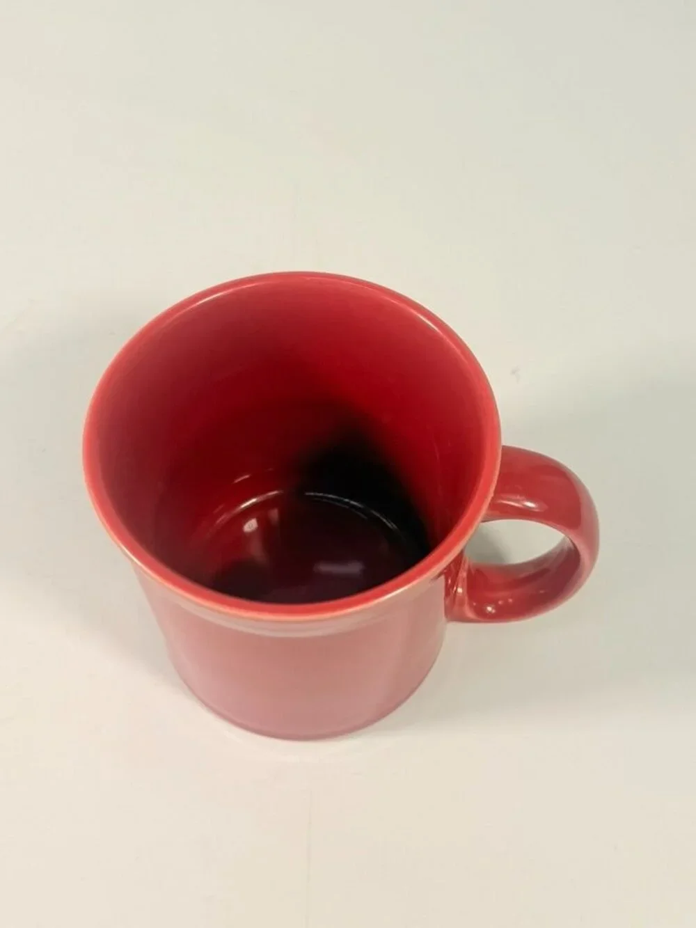Coffee Tea Mug Cup Scarlet Red Fiesta Ware 8oz 3 5/8 in Homer Laughlin Vintage - Picture 9 of 16